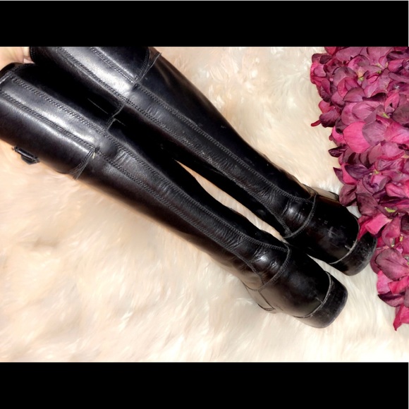 FRYE Black Leather Tall Boot - Picture 6 of 8